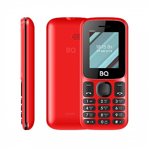 Сотовый телефон BQ BQM-1848 Step+ черный-красный (2G,2*SIM,1,77",160х128,mSD до 32Gb,600 мАч,FM,BT)