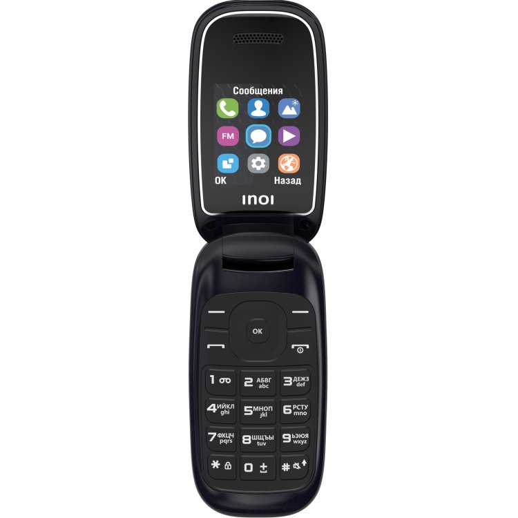 Сотовый телефон INOI 108R черный (2*SIM, 1,8" 128х160, micro SD до 16Gb, 600 мАч, FM, BT)