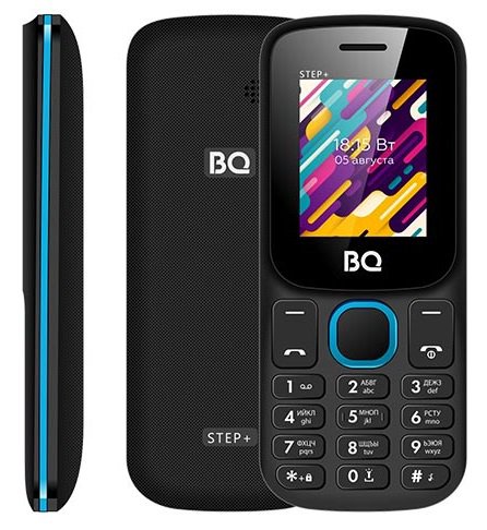 Сотовый телефон BQ BQM-1848 Step+ черный (2G,2*SIM,1,77",160х128,mSD до 32Gb,600 мАч,FM,BT)