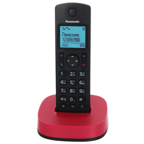 Р/Телефон Dect Panasonic KX-TGC310RUR черно-красный, Caller ID,АОН,монохром