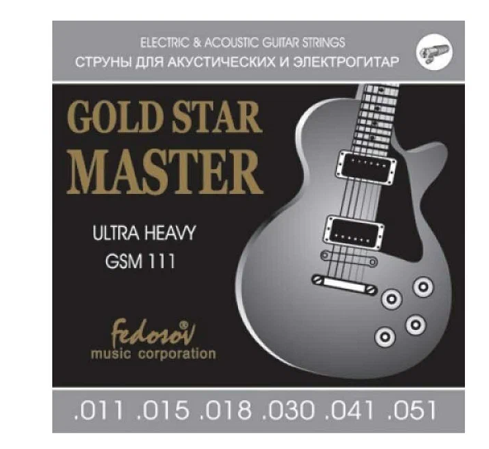 Струны для электрогитары GSM111 Gold Star Master Ultra Heavy  <нерж. сплав, 11-51, Fedosov>