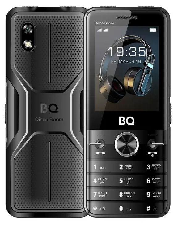 Сотовый телефон BQ BQM-2842 Disco Boom черный (2G,2*SIM,2.8",320х240,mSD до 32Gb,0.3Мп,4000мАч,FM)