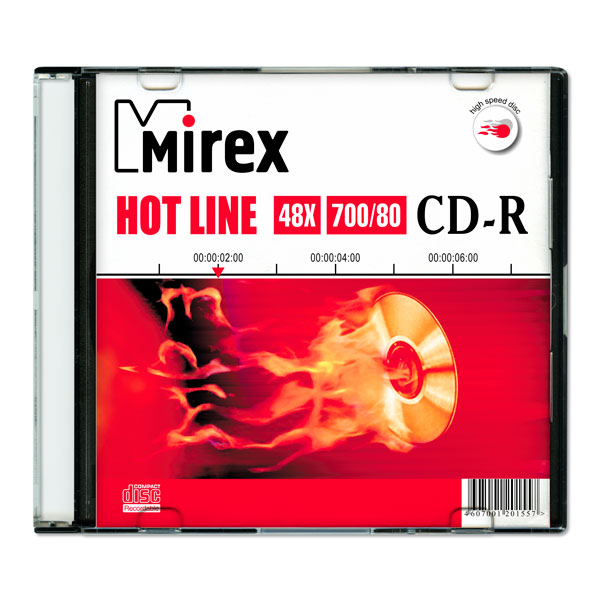 Записываемый диск  CD-R Mirex HL 700Mb slim