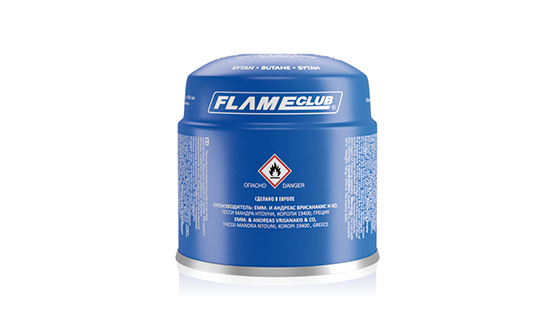 Баллон газовый FLAMECLUB G-190 (820010) GAS 190 G, 400ML, прокольный, Греция