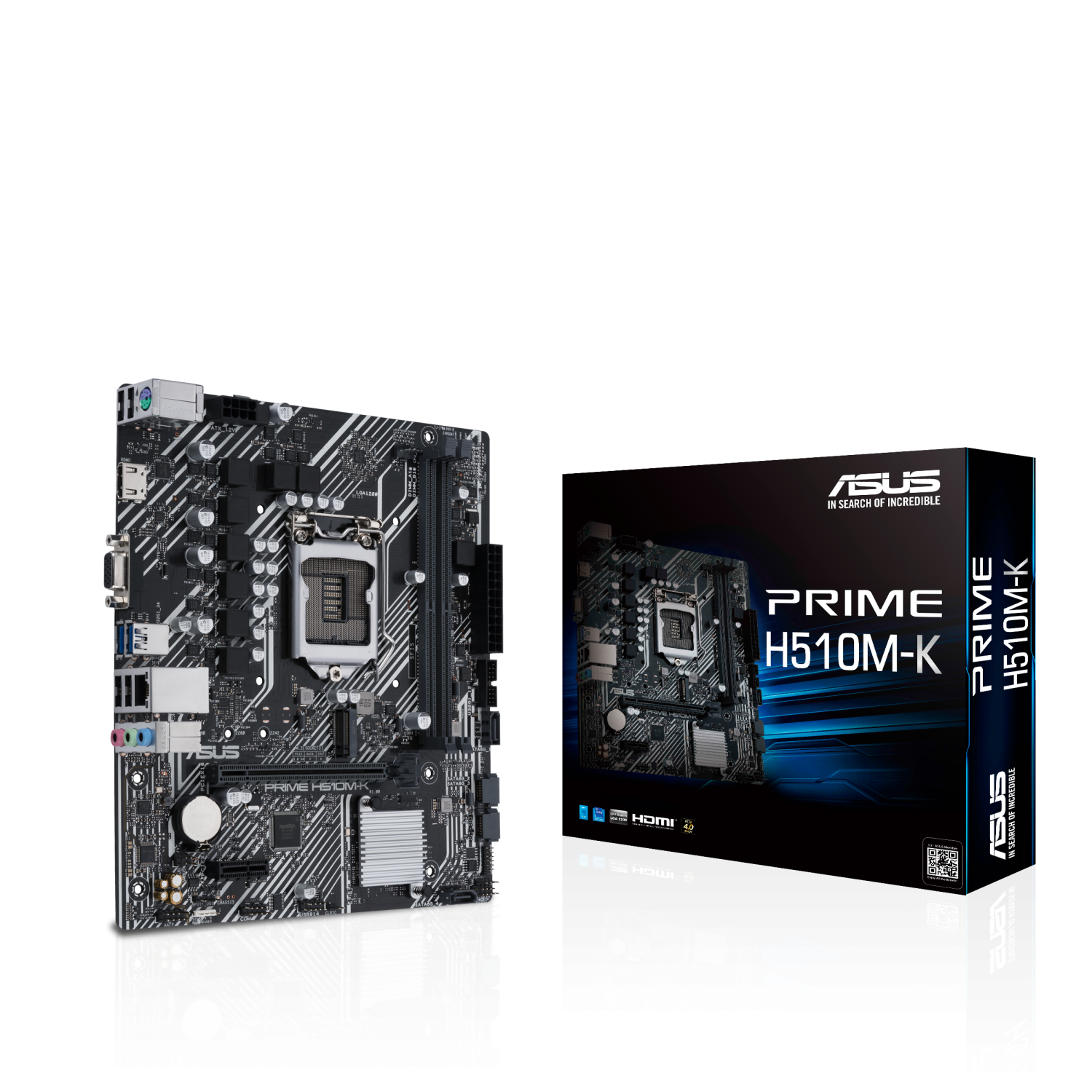 Материнская плата ASUS PRIME H510M-K (Soc 1200 PCI-E Dsub+HDMI GbLAN SATA 2DDR4(до 3200MHz)M.2 мATX)