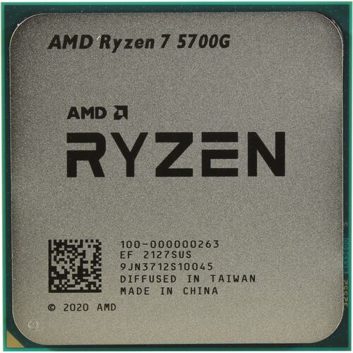 Процессор AMD RYZEN 7 5700G OEM <3,8-4,6GHz, 8/16cores, Radeon Vega 8, DDR4-3200, 65Вт> Cezanne AM4