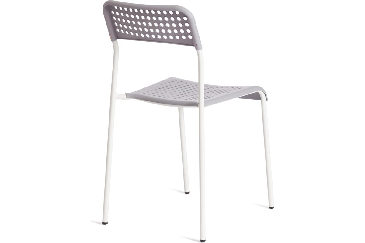 Стул TetChair ADDE (mod. C-049) металл/пластик, 39 х 49 х 78 см, серый/белый