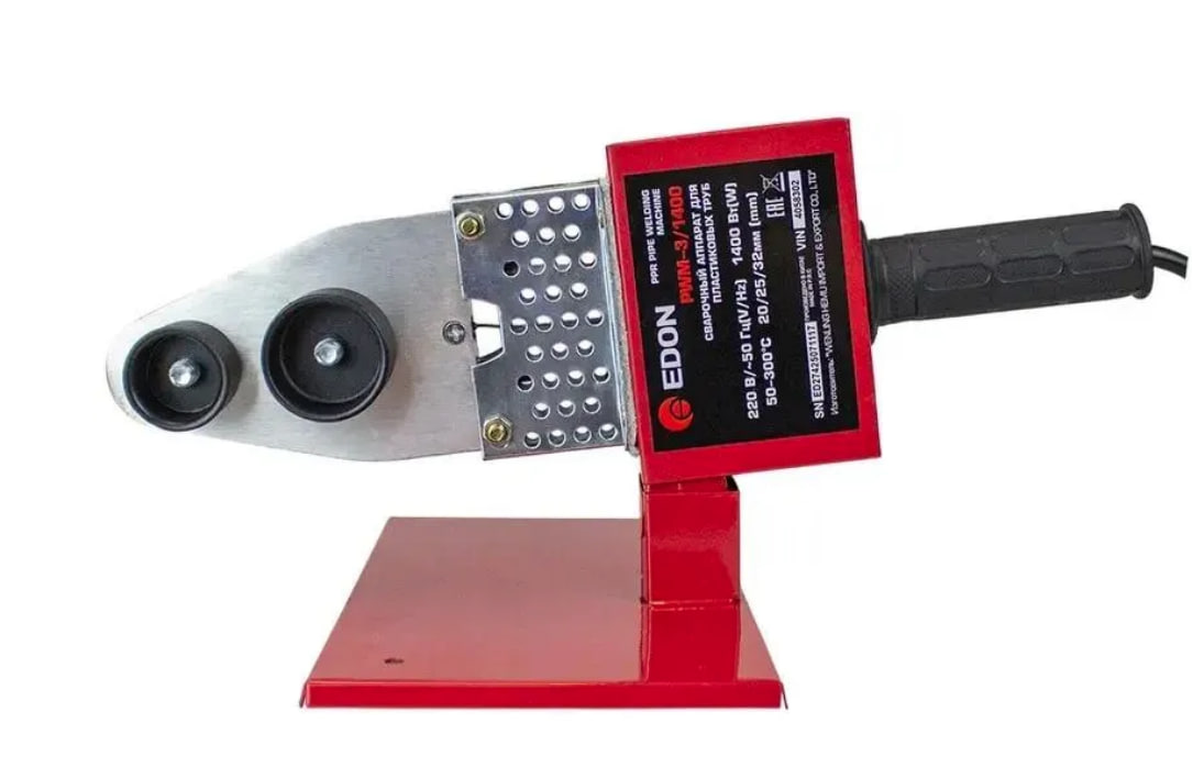Сварочный аппарат для пластиковых труб Edon PWM-3/1400 (1400Вт; 50-300°С; 20/25/32, мет кейс)