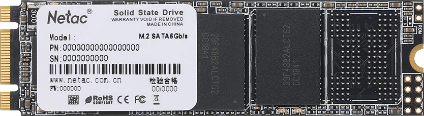 Диск SSD M.2 2280 512Gb Netac N535N Series <NT01N535N-512G-N8X> PCI-E (560/520Mbs,75000 IOPS,3D TLC)