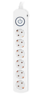 Фильтр сетевой Ippon BK-6-EU-3-16-W 3м (6 розеток) белый 
