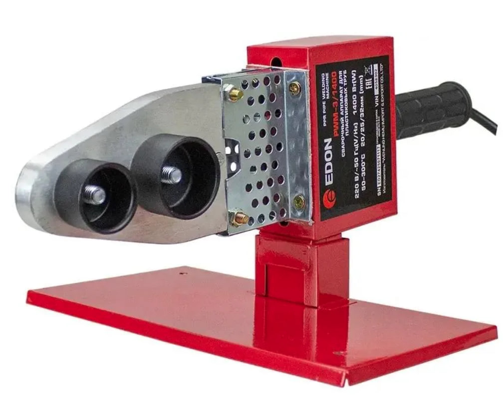 Сварочный аппарат для пластиковых труб Edon PWM-3/1400 (1400Вт; 50-300°С; 20/25/32, мет кейс)