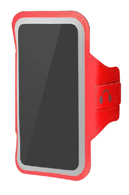 Чехол спортивный (неопрен+полиэстер) для смартфонов до 6.5 дюймов DF SportCase-04 (red)