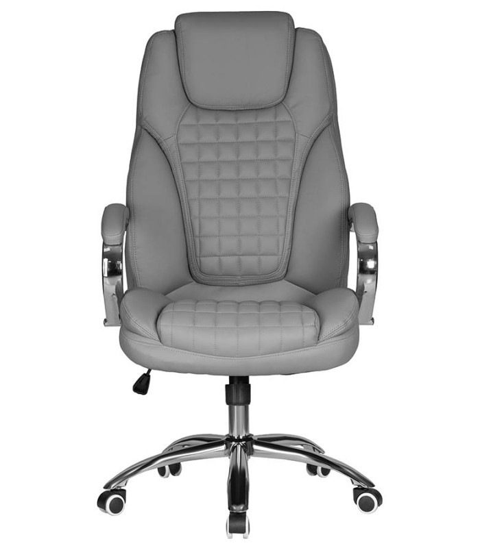 Офисное кресло для руководителя DOBRIN CHESTER кожзам цвет серый