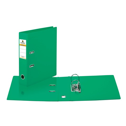 Папка-регистратор BRAUBERG "Comfort" с двухсторонним покрытием из ПВХ, 70 мм, светло-зеленая, 222654