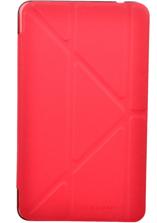 Чехол для Samsung Galaxy Tab 4 7" IT-Baggage  hard case искус. кожа красный (ITSSGT4701-3)