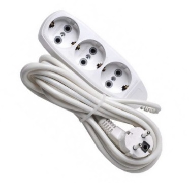 Удлинитель ДЖЕТТ РС-3-16-1,5м с заземлением (ПВС 3*0,75) 155-631