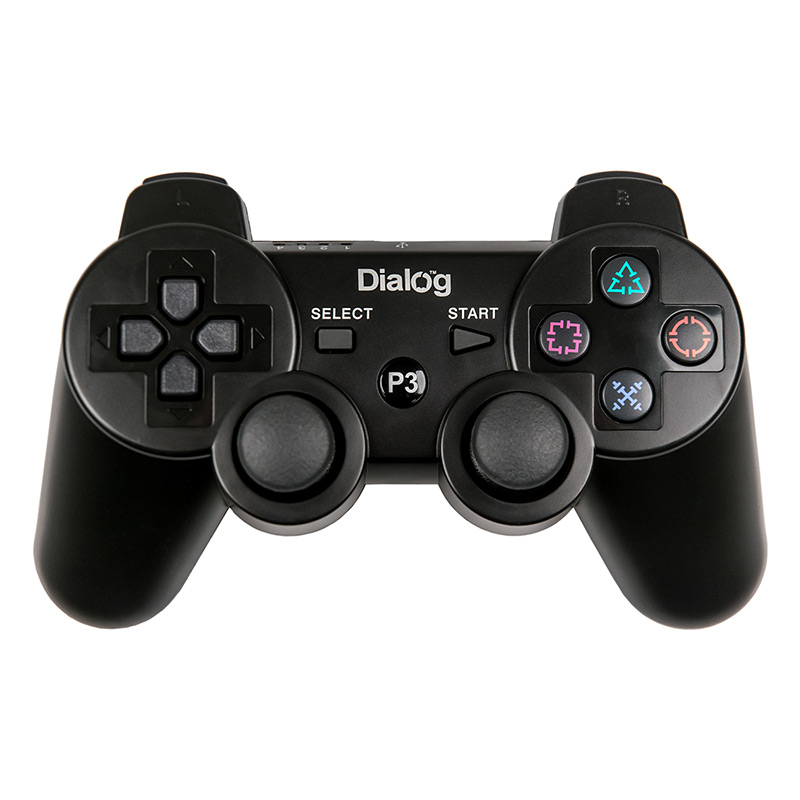 Джойстик DIALOG Action GP-A16RF - геймпад беспроводной, вибрация, 12 кнопок, PC USB/PS3, черный