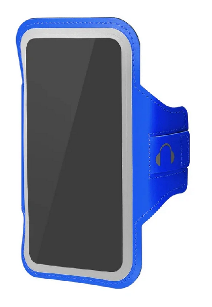 Чехол спортивный (неопрен+полиэстер) для смартфонов до 6.5 дюймов DF SportCase-04 (blue)