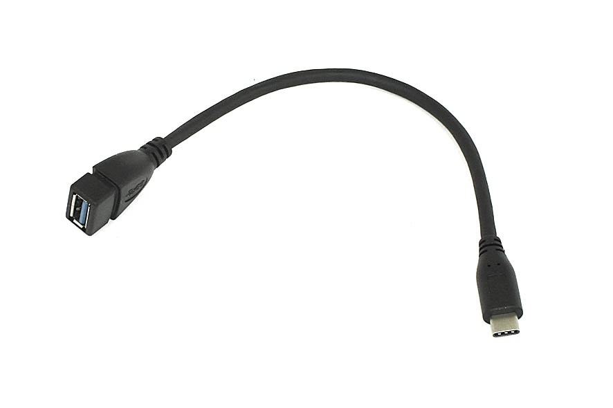 057510 Переходник Type-C на USB 3.0 OTG кабель 25см черный