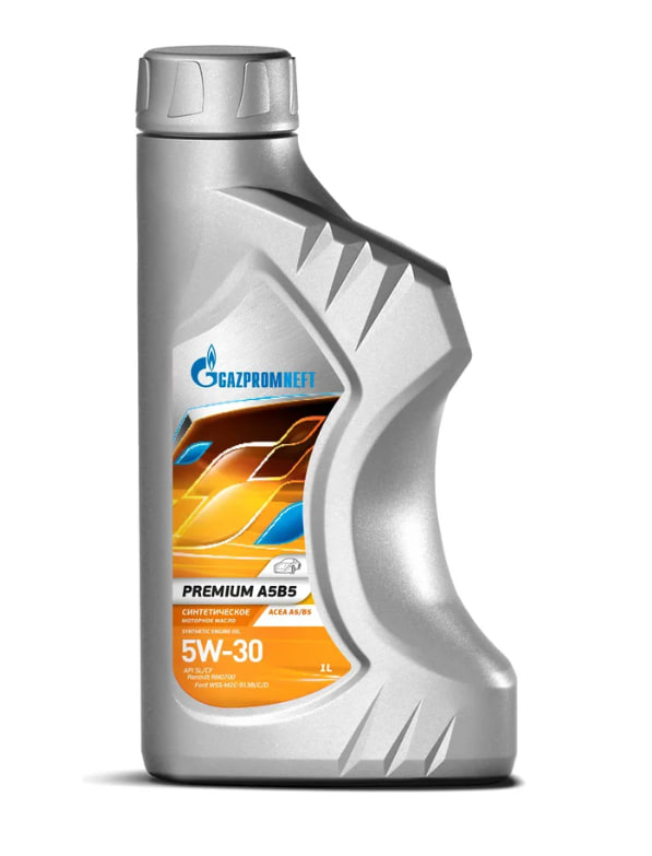 СРЕДСТВО для 4-х тактных двигателей Gazpromneft Premium A5/B5 5w-30 SL/CF 1л синтетическое