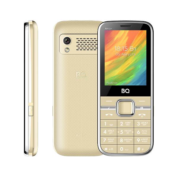 Сотовый телефон BQ BQM-2448 Art L+ золотой(2*SIM,2.4" 320x240,0,3 Mpx,1000 мАч,mSD до 32,BT,FM)