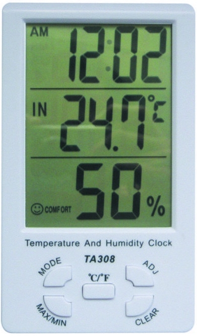 Термометр-гигрометр цифровой TA 308 комнатный, S-line