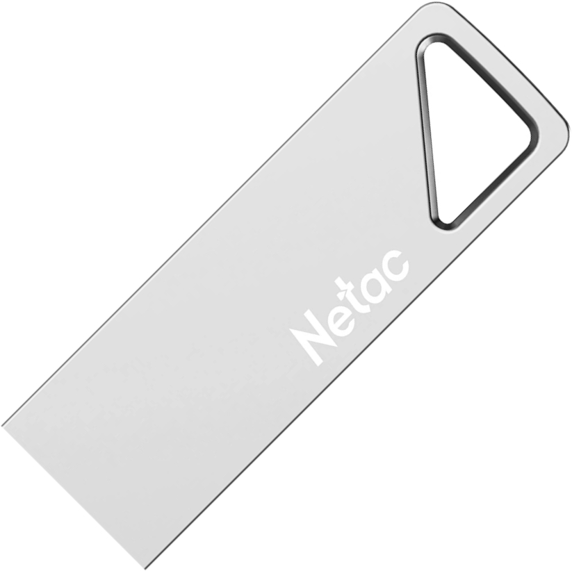 Флэш-память USB_ 64 GB Netac U326 <NT03U326N-064G-20PN>, USB2.0, металлическая плоская 
