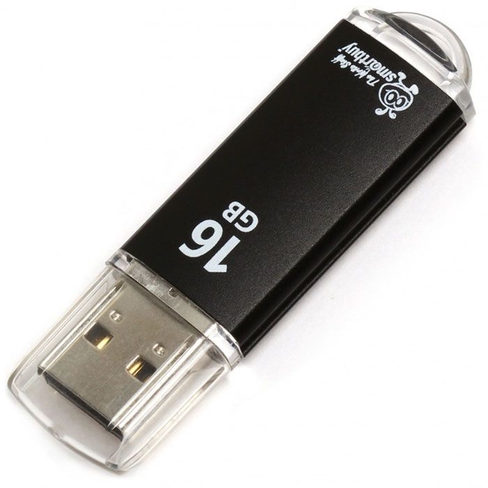 Флэш-память USB_ 16 GB Smartbuy V-Cut Black (SB16GBVC-K)