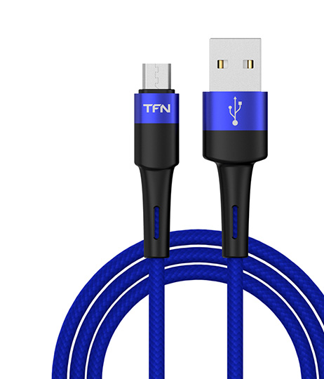 Кабель USB 2.0 - microUSB TFN ENV 1,2m нейлон/синий TFN TFN-С-ENV-MIC1MBL