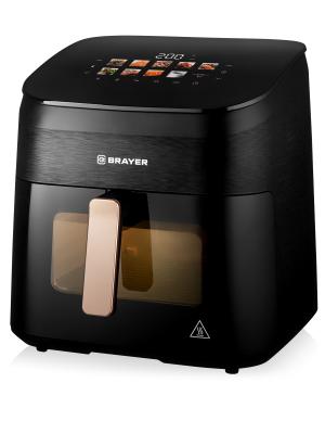 Аэрогриль Brayer 2057BR 2200 Вт, 2 ТЭН, 8,5 л, t. 200С, аромат костра, LED-дисплей, 10 программ