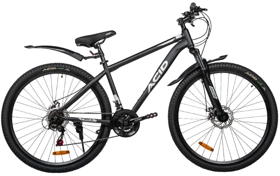 Велосипед ACID F 900 D (29"  21 ск. рост. 21") Black Flat/Silver