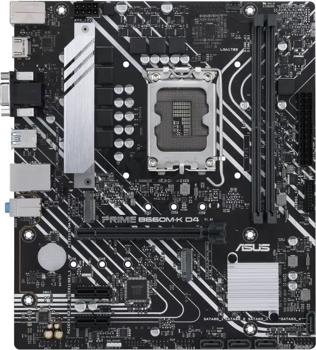 Материнская плата ASUS PRIME B660M-K D4 (LGA1700, mATX)