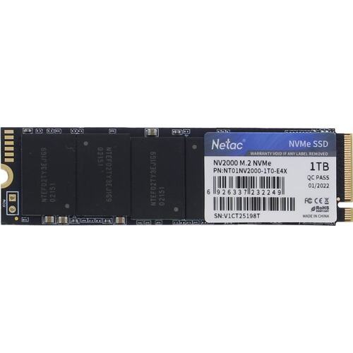 Диск SSD M.2 2280_ 1Tb Netac NV2000 <NT01NV2000-1T0-E4X>(PCI-E 3.0 x4, up to 2500/2100MBs, NVMe)