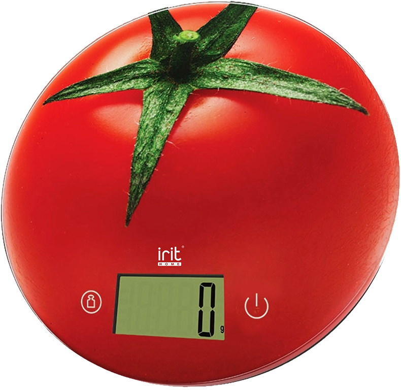 Весы кухонные электронные Irit IR-7238 круглые, помидор
