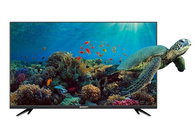 Телевизор 65" Kraft KTV-P65UHD03T2CIWLF SmartTV Android 11/DVB-T2 безрамочный