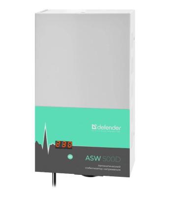 Стабилизатор напряжения Defender ASW 500D настенный 300Вт толщина 65мм, 1 розетка