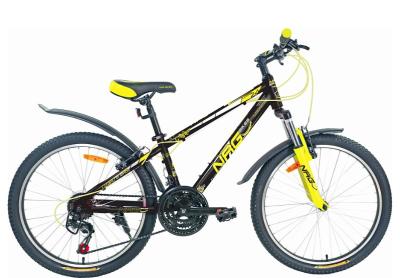 Велосипед NRG Bikes LIZARD (24"' 21 ск. рост. 12") black-lemon-white