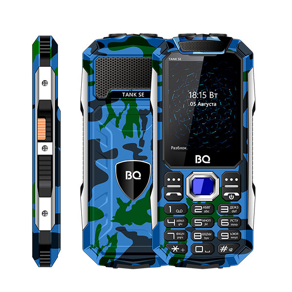 Сотовый телефон BQ BQM-2432 Tank SE камуфляж (2G,2*SIM, 2,4",TN,320х240,2500 мАч,FM,фонарик,нет mSD)