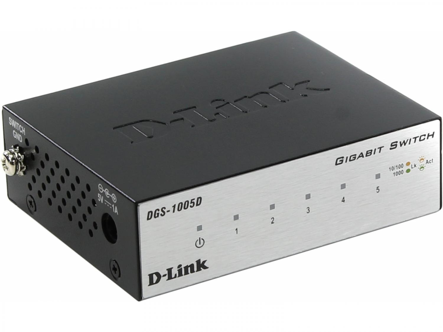 Коммутатор D-Link DGS-1005D 5-port 10/100/1000