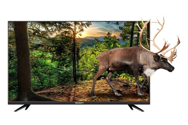 Телевизор 42" Kraft KTV-P42FHD03T2CIWL SmartTV Android 11/FullHD/DVB-T2/DVB-C/DVB-S2