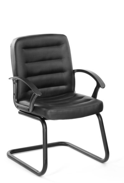 Кресло офисное Чип 192 конференц, кож зам чёрный