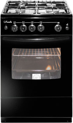 Плита Газовая Лысьва ГП 400 М2С-2у черная, со стеклянной крышкой