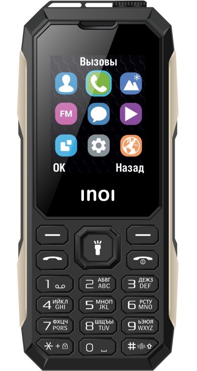 Сотовый телефон INOI 106Z черный (2*SIM, 2,5G, 1,8", 128х160, 1650 мАч, micro SD до 16 Гб, FM, BT)