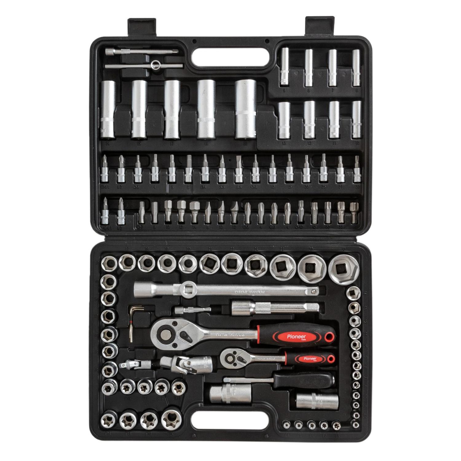 Набор инструмента Pioneer TSA-108-01 кейс, 108 предметов, биты, торцевые головки