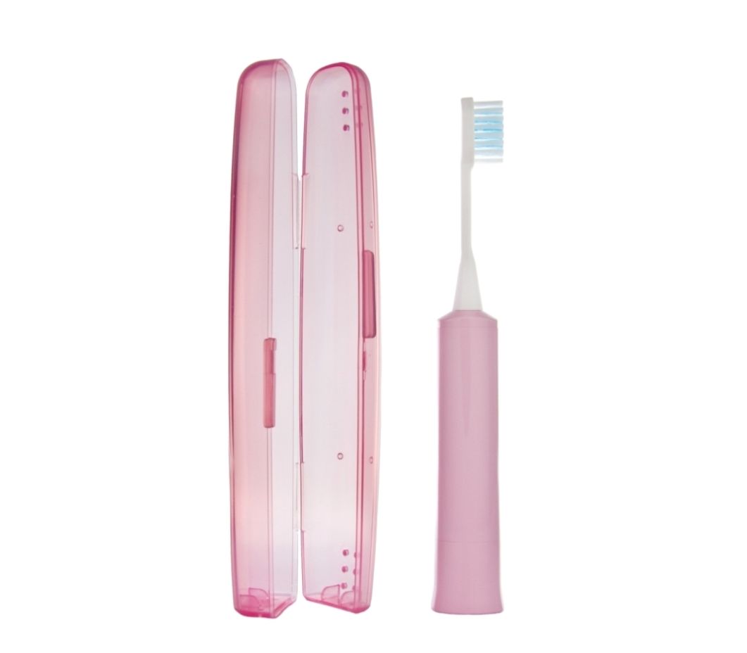 Зубная щетка Hapica DBM-5P ионная звуковая электрическая с футляром.Чистит без зубной пасты. Розовая