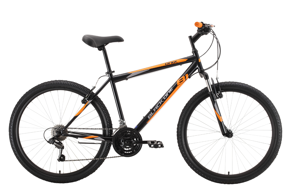 Велосипед Black One Onix 26 черный/серый/оранжевый 18"