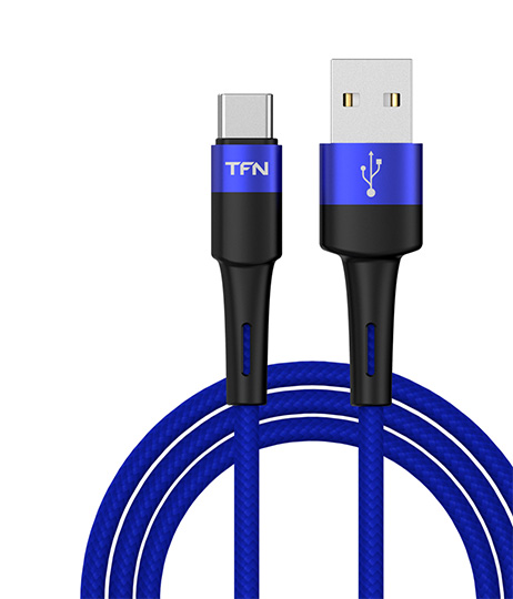 Кабель USB 2.0 - Type C TFN ENV 1.2m нейлон/синий, TFN, TFN-С-ENV-AC1MBL
