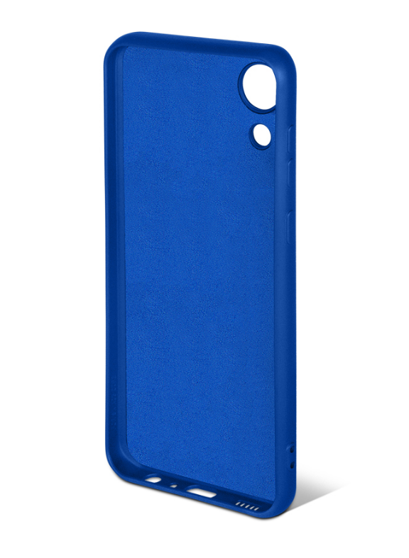 Чехол для Samsung Galaxy A03 Core, синий, микрофибра, накладка, DF sOriginal-33 (blue)