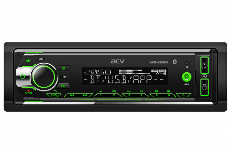 Автомагнитола ACV AVS-930BG 1DIN 4x50Вт Bluetooth