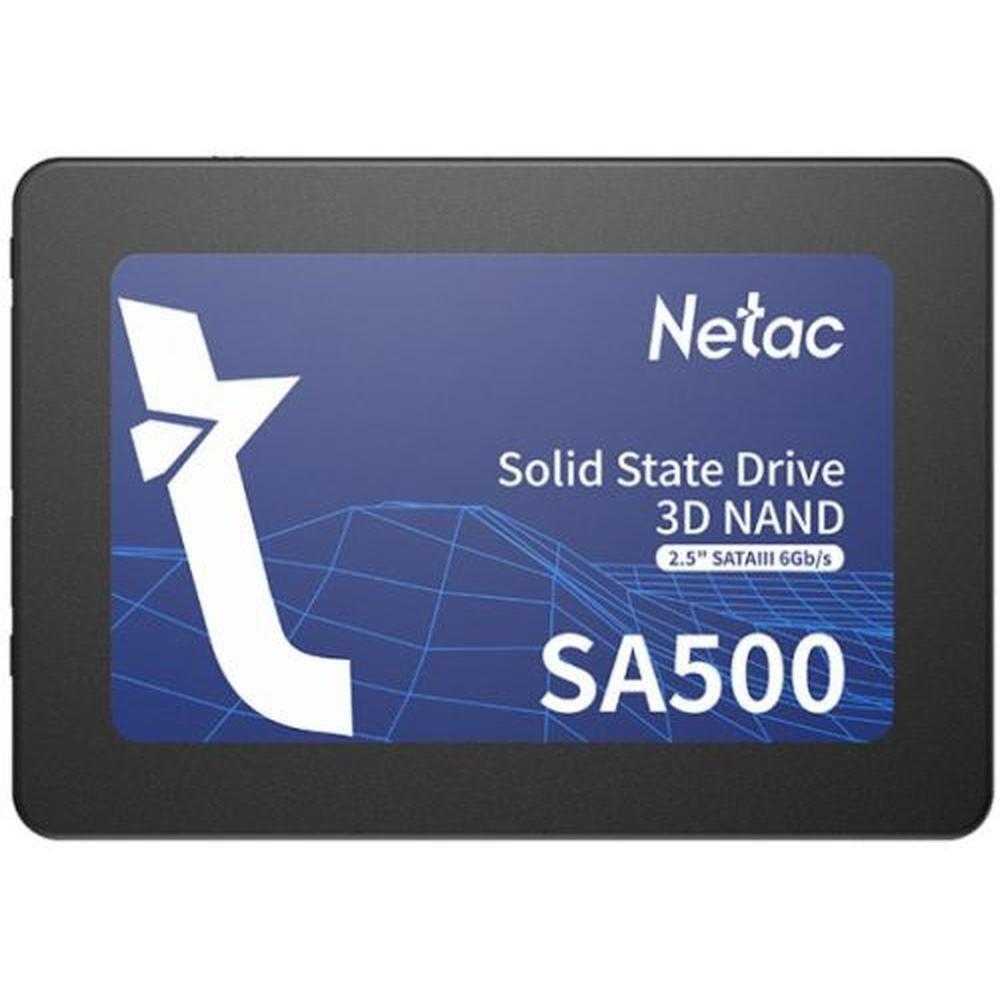 Диск SSD 2,5" 480 Gb Netac SA500 <NT01SA500-480-S3X> (SATA3, up to 520/450MBs, 3D NAND, 240TBW, 7mm)